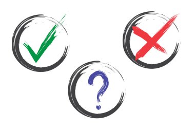 Acı dolu Grunge onay işaretleri