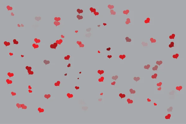 Confettis Coeurs éparpillés — Image vectorielle