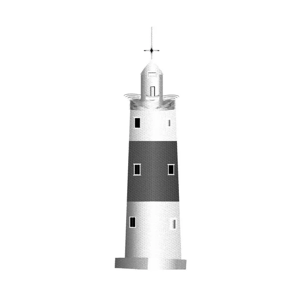 The Lighthouse Sketch — Stock Vector