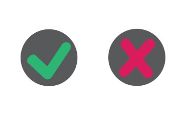 Onay işaretleri vektör tasarımı