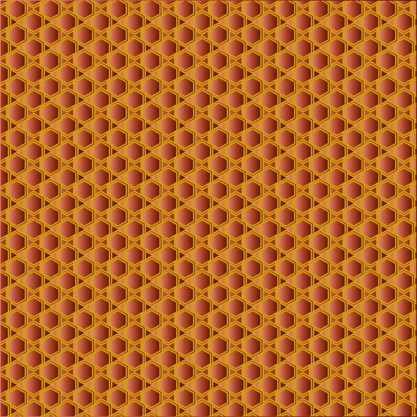 Golden sunny honeycomb pattern — Stock Vector