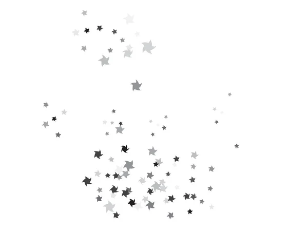 Doodle Flying Stars Confetti Background. — Stock Vector
