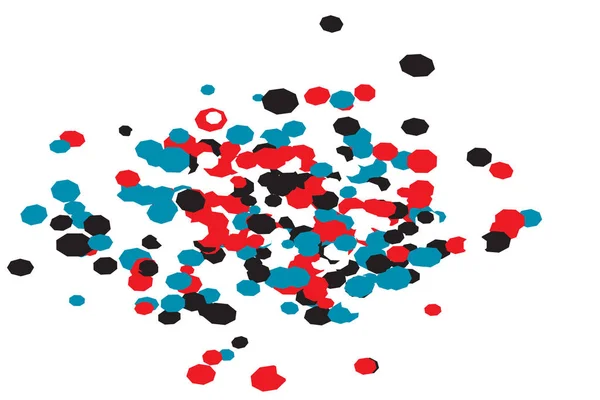 Fondo de Confetti colorido hexagonal — Vector de stock