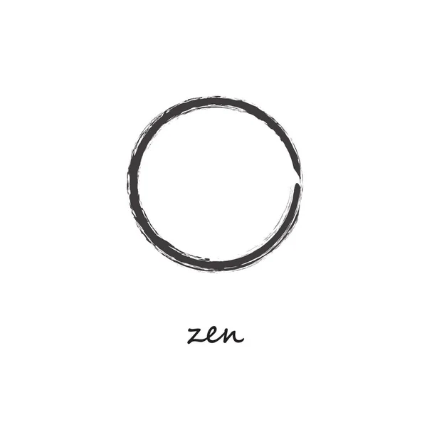 Símbolo pintado a mano Zen — Archivo Imágenes Vectoriales