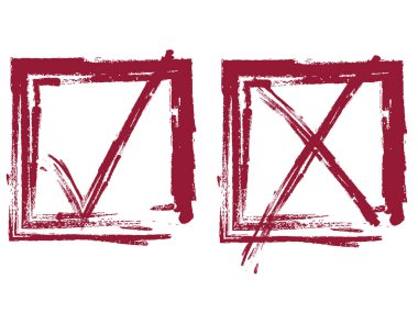 Özgün onay işareti vektör Set