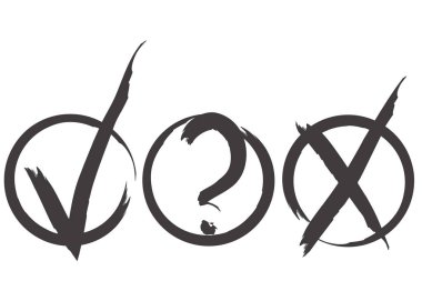 Fırça onay işaretleri yeni vektör seti