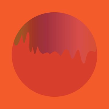 Kırmızı turuncu sıvı şekil