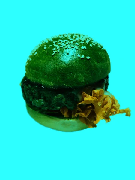 Modelo original de hambúrguer verde — Fotografia de Stock