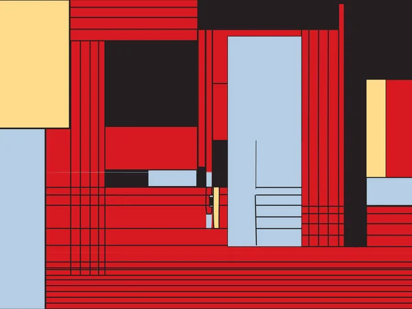 Patrón Funky estilo Mondrian — Vector de stock
