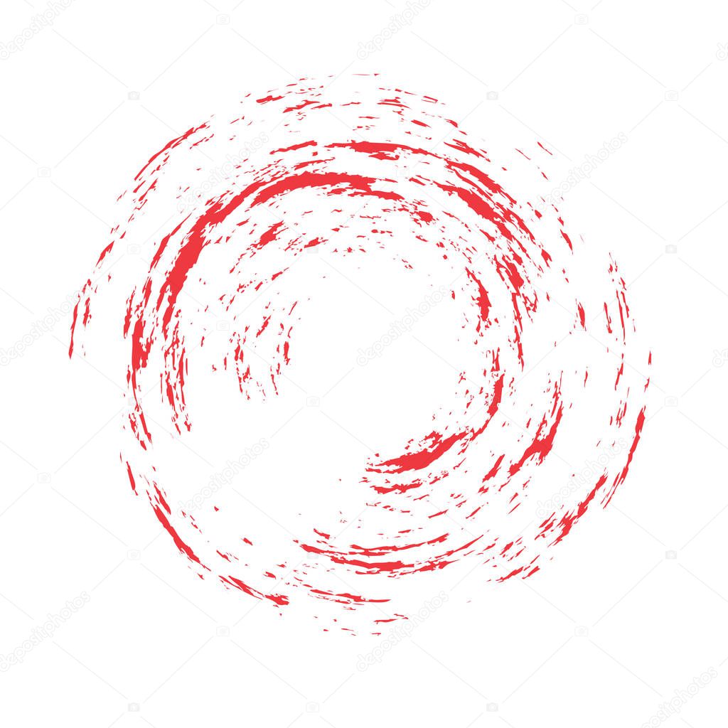 Red Brush Stroke Enso Symbol Vector Design. Painting Enso Zen Circle Brush Vector Illustration