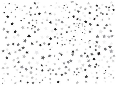 Şık vektör yıldız arka plan. Sihirli renkli ışıltı desen. Konfeti parti dekor. Tatil ışıklar düşen vektör parıldıyor. Konfeti yıldız soyut afiş tinsel. Gümüş kar tanesi sıçrama.