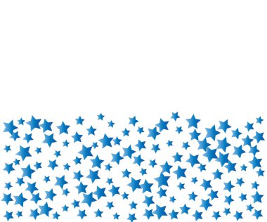 Gökyüzü mavi yıldız konfeti