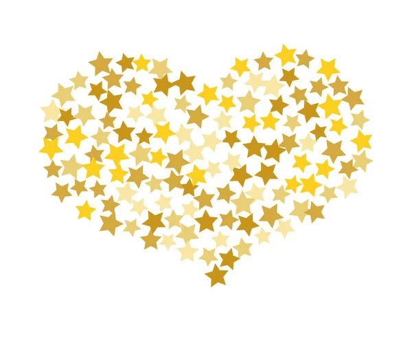 Złote gwiazdy konfetti Banner — Wektor stockowy