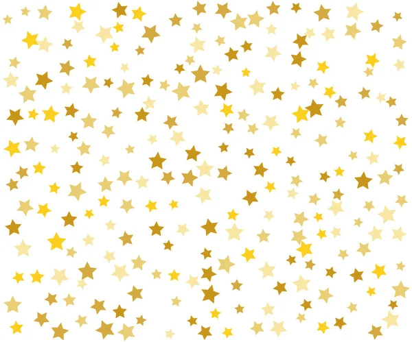 Estrelas douradas Confetti Banner — Vetor de Stock
