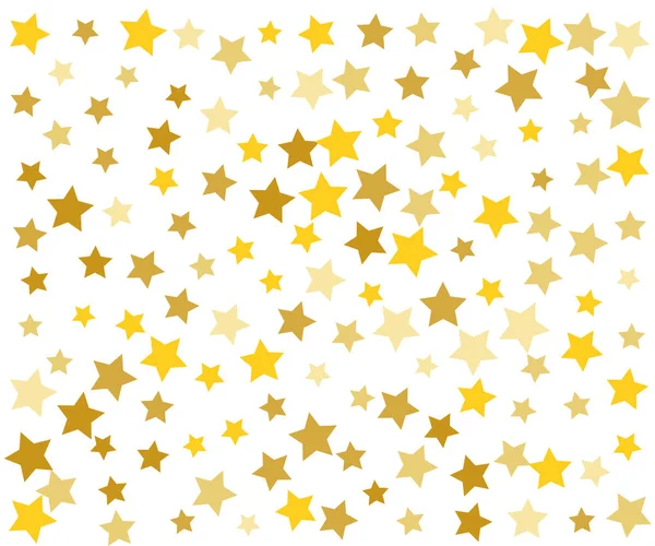 Golden Stars Confetti Banner — Stock Vector
