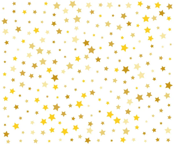 Estrelas douradas Confetti Banner — Vetor de Stock