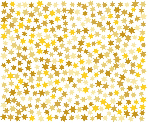 Estrelas douradas Confetti Banner — Vetor de Stock