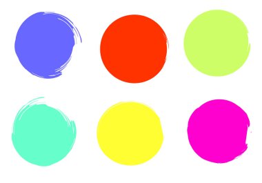 Fırça boya daireler