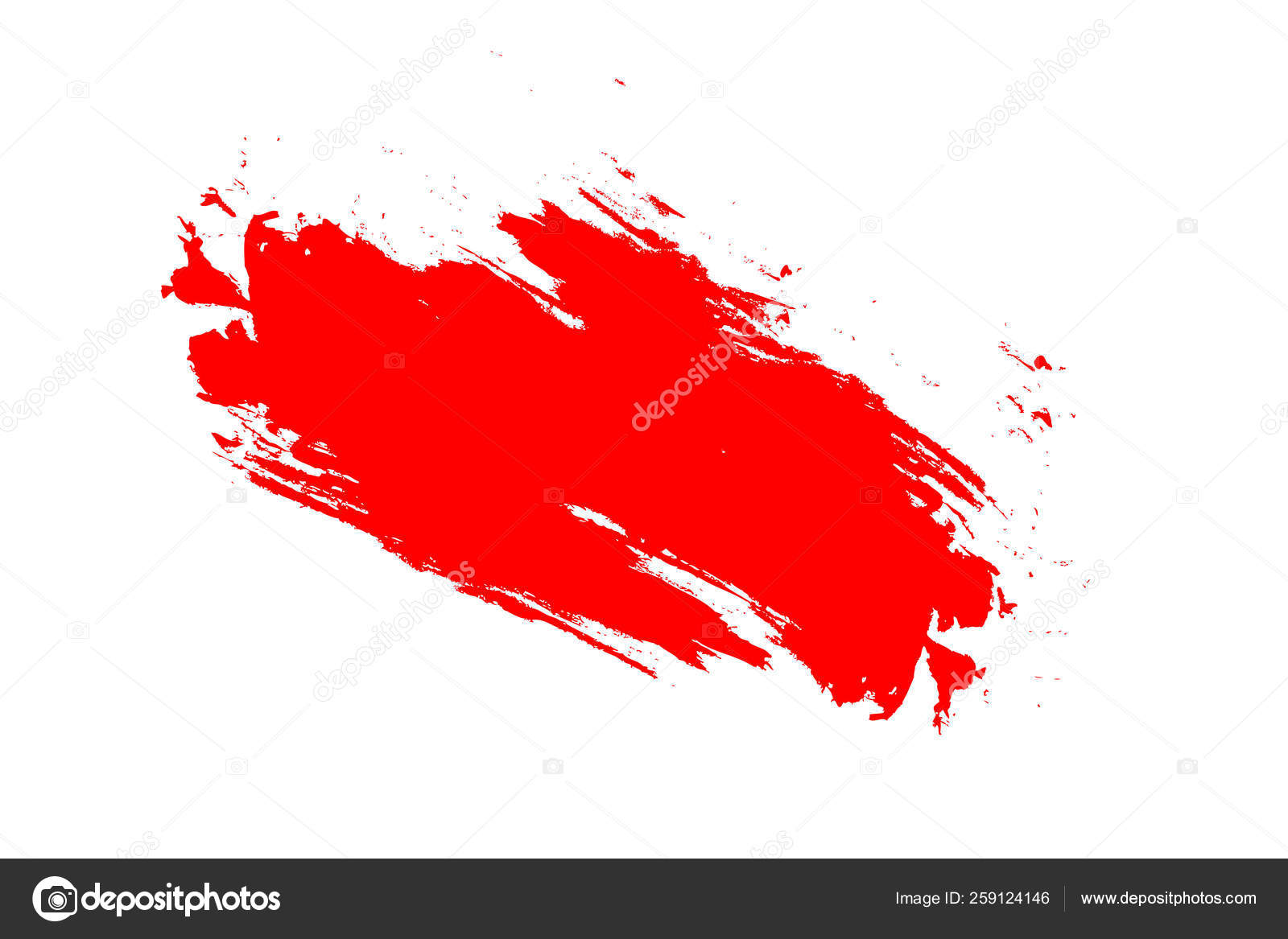 Chocolate ink brush stroke on white background Vector Image