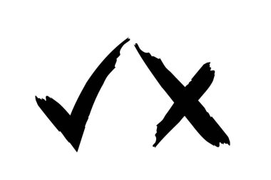 El boyası testi elemanları. Siyah, beyaz Test işaretleri 