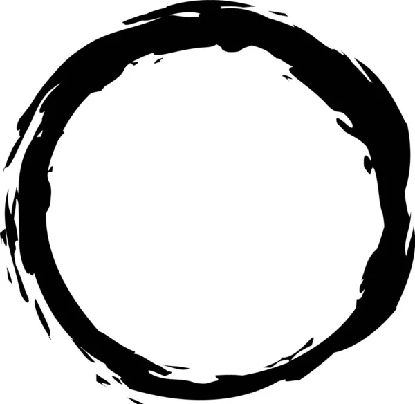 Enso Vector Symbol. Chinese Oriental Circle. — Stock Vector