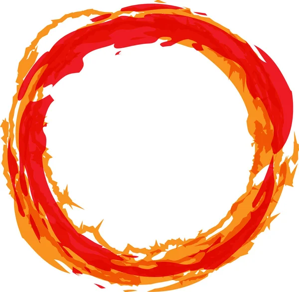 Ilustração vetorial do círculo de fogo. Laranja flamejante —  Vetores de Stock