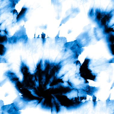 Suluboya Kusursuz Tekstil Şablonu. Donanma, Beyaz 