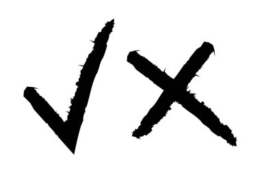 El boyası testi elemanları. Siyah, beyaz Onay 