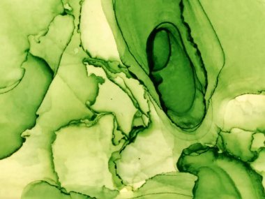 Alkol Mürekkebi Sanatı. Mürekkep Yıkama Boyama. Parlak 