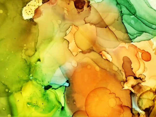 Alcohol Ink Artwork. Style encre japonaise. Lumière — Photo