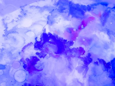 Neon Bulutları Mürekkep Duvar kağıtları. Mürekkep Yıkama Boyama. 