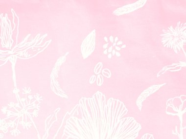 Bahar Botanik Çizimi. Pembe, Beyaz Yaratıcı 