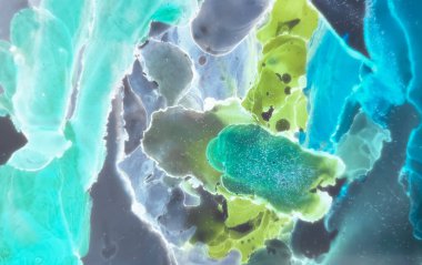 Neon Uzay Sıvısı Arkaplanı. Tuval üzerindeki izler. 