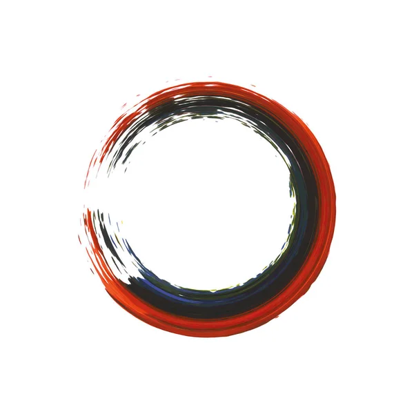 Escova vermelha curso círculo — Vetor de Stock