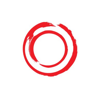 Kırmızı enso sembolü vektörü