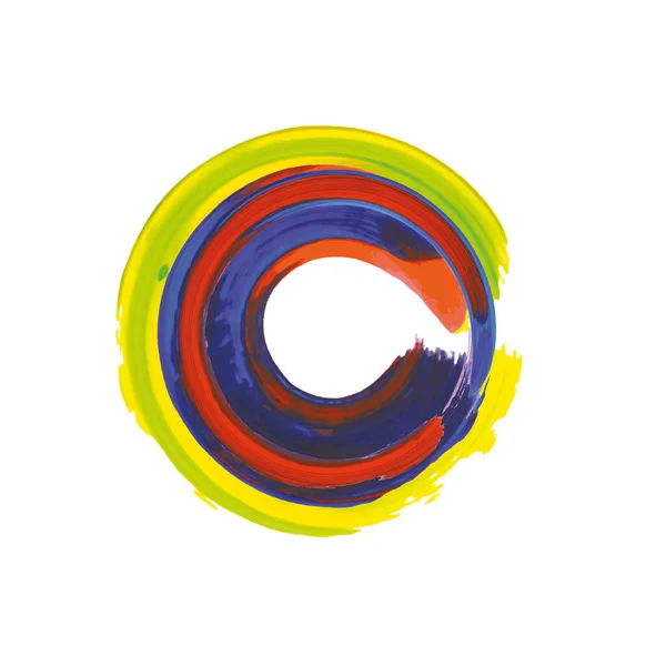 Pincel arco-íris círculo curso — Vetor de Stock