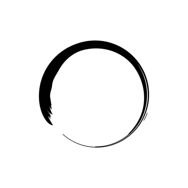 Schwarzer Enso-Symbolvektor — Stockvektor