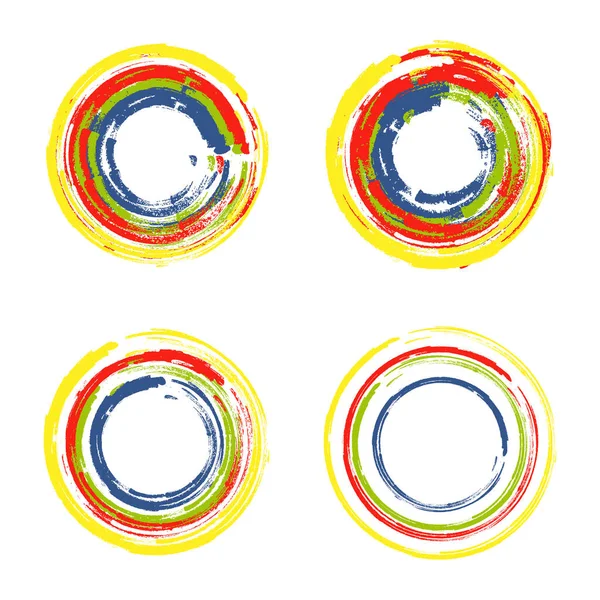 Векторное множество радужных кругов — стоковый вектор