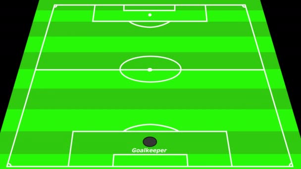 Formação Europeia Futebol Animado Meio Campo Diamantes — Vídeo de Stock