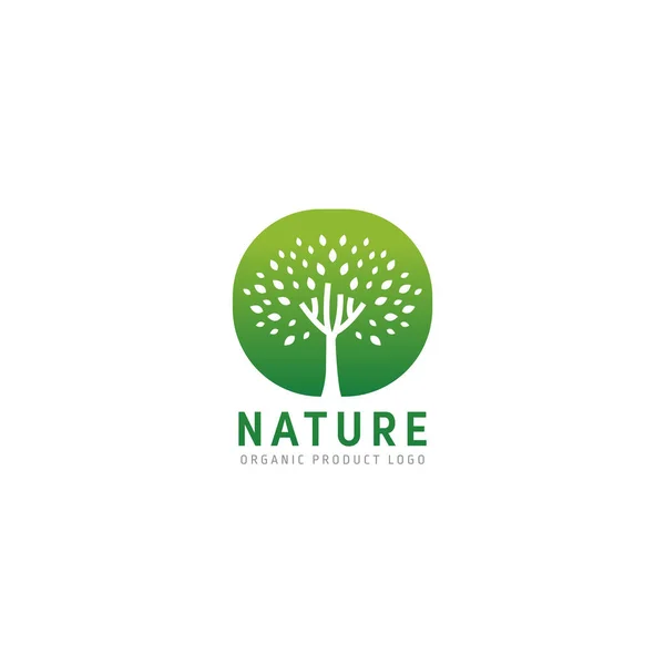 Natura Albero Verde Logo Icona Simbolo Semplice Disegno Vettoriale — Vettoriale Stock
