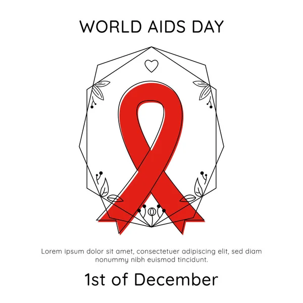 World Aids Hiv Dag Poster Ontwerp Sjabloon Vector Met Unieke — Stockvector