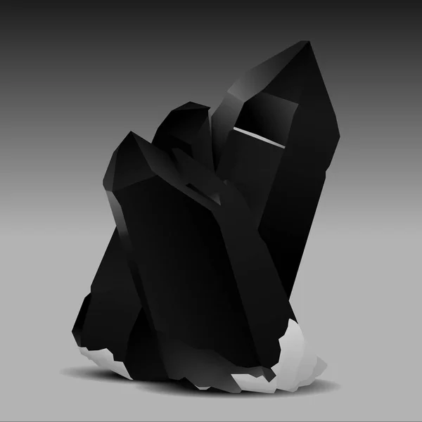 Illustration Quartz Morion Noir — Image vectorielle