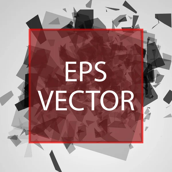 Exploze Abstraktní Trojúhelník Černé Bílém Pozadí Vektorové Ilustrace — Stockový vektor