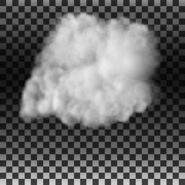 Røg Eller Tåge Isoleret Gennemsigtig Baggrund Særlig Effekt Hvid Overskyet – Stock-vektor