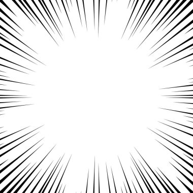 Arka plan beyaz bir arka plan üzerinde Radyal çizgiler. Çizgi roman hız, patlama. Grafik tasarım için vektör çizim. EPS 10.