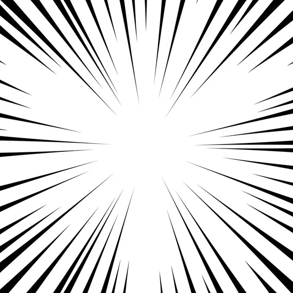 Ακτινικές Γραμμές Φόντο Λευκό Φόντο Βιβλίο Κόμικ Ταχύτητα Έκρηξη Vector — Διανυσματικό Αρχείο