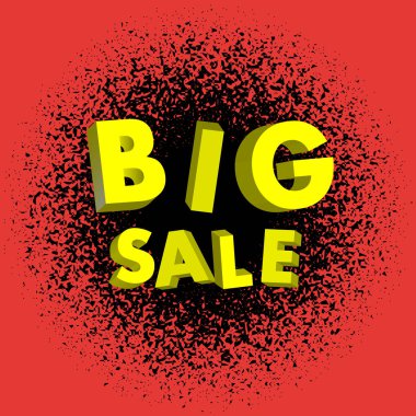 Büyük bir indirim var 3 D modern arka plan yazı. İş fikirleri için vektör çizim. EPS 10.