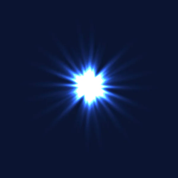 Star Och Stjärnor Lysa Blue Spark Vektor Ljuseffekter Eps — Stock vektor