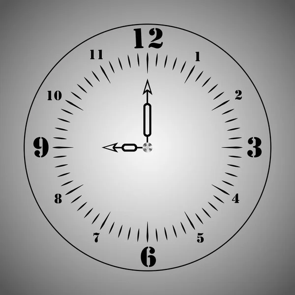 Horloge Sur Fond Clair Élément Modèle Icône Illustration Vectorielle Pour — Image vectorielle