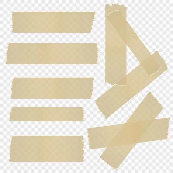 Selection Adhesive Tape Isolated Transparent Background Vector Illustration Eps — Stock Vector